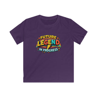 Future Legend in Progress Boys Shirt Cool Retro Lightning Tee