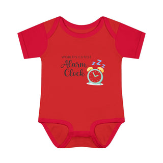 World’s Cutest Alarm Clock Onesie Funny Newborn Baby Outfit Gift