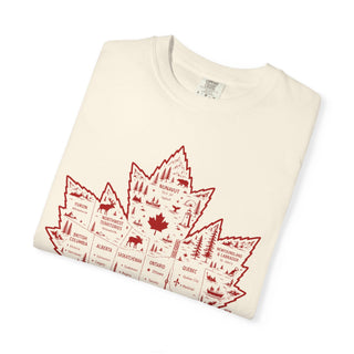 Canadian Maple Leaf Vintage Unisex Shirt Garment Dyed Heavyweight Cotton Tee