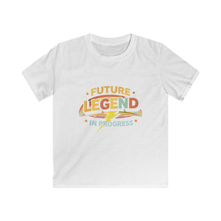 Future Legend in Progress Boys Shirt Cool Retro Lightning Tee