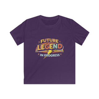 Future Legend in Progress Boys Shirt Cool Retro Lightning Tee