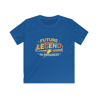Future Legend in Progress Boys Shirt Cool Retro Lightning Tee