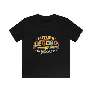 Future Legend in Progress Boys Shirt Cool Retro Lightning Tee