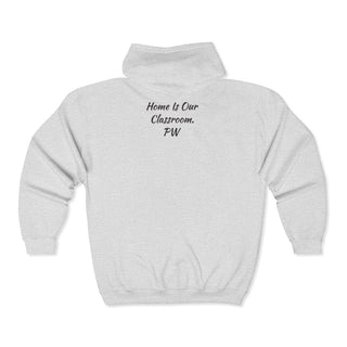 Teacher Hoodie Fullzip Comfort Featuring Wisdom Graphic Front and Inspiring Quote Back Classic Fit