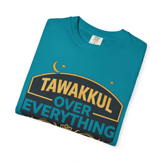 Tawakkul Over Everything Shirt, Islamic Faith Quote Graphic Tee
