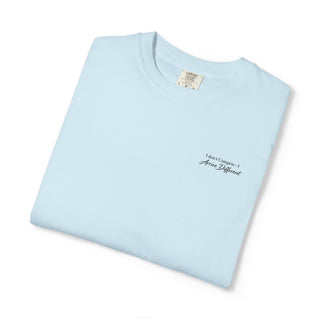 I Don’t Compete I Arrive Different Embroidered Unisex Tee