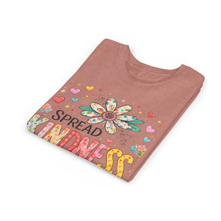Spread Kindness Girls T-Shirt – Cute Floral Positive Kids Tee