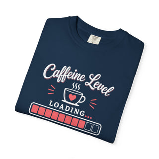Caffeine Level Loading Shirt, Funny Coffee Lovers Tee, Retro Coffee Shirt