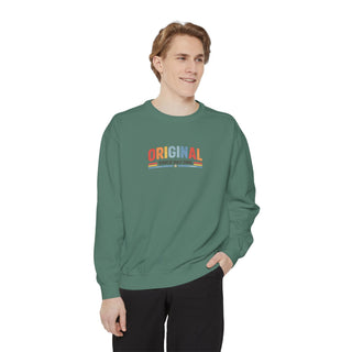 Vintage Graphic Sweatshirt – Garment Dyed Relaxed Fit Crewneck Original Since Day One Sweatshirt