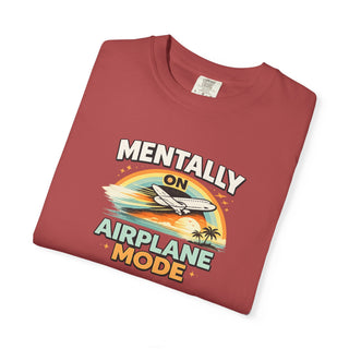 Airplane Mode Shirt Vintage Sunset Aviation Graphic Tee Unisex Travel Gift