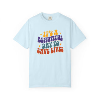 It's a Beautiful Day to Save Lives Nurse Shirt, Retro RN LPN Tee, Healthcare Worker Gift, Nurse Appreciation Shirt, Medical Professional Graphic Tee