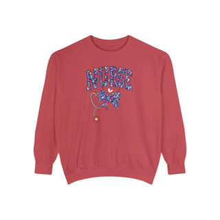 Floral Nurse Sweatshirt Cute Nurse Gift RN LPN Crewneck Nurse Appreciation Sweatshirt Healthcare Worker Gift Medical Professional Sweatshirt