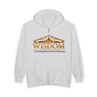 Teacher Hoodie Fullzip Comfort Featuring Wisdom Graphic Front and Inspiring Quote Back Classic Fit