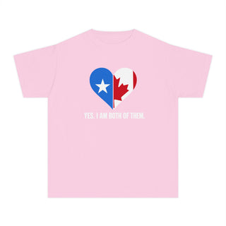 Yes I Am Both of Them Youth Shirt, Somali Canadian Pride Kids Heritage Tee