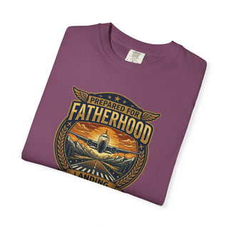 Prepared for Fatherhood Landing Shirt, New Dad Pilot Tee, Pregnancy Reveal Gift for Expecting Dad Est 2026
