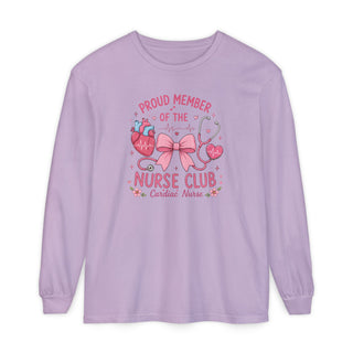 Proud Member of the Nurse Club Long Sleeve Shirt Cardiac Nurse Healthcare RN LPN NICU School Nurse New Nurse Birthday Gift Tee