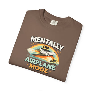 Airplane Mode Shirt Vintage Sunset Aviation Graphic Tee Unisex Travel Gift