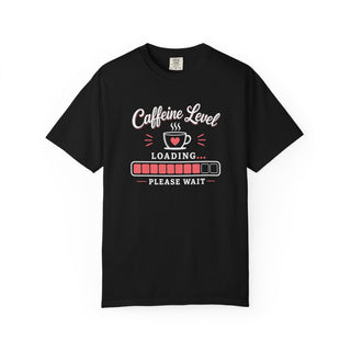 Caffeine Level Loading Shirt, Funny Coffee Lovers Tee, Retro Coffee Shirt