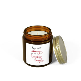 You Will Always Be My Heart & Home Candle, Coconut Apricot Wax Gift