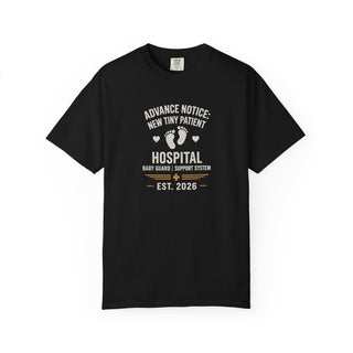 New Tiny Patient Hospital Tee — 'Advance Notice: New Tiny Patient' Baby Arrival T-Shirt (Est. 2026)