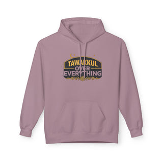 Tawakkul Unisex Islamic Hoodie Faith Message Soft Midweight Fleece