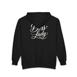 Boss Lady Hoodie Full Zip Motivational Statement Hoodie for Women Comfortable Casual