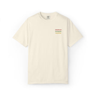 Unbothered Unstoppable Unmatched Embroidered Minimalist Tee