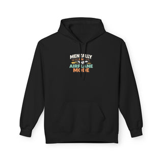 Mentally On Airplane Mode Hoodie Travel Funny Graphic Unisex Sweatshirt