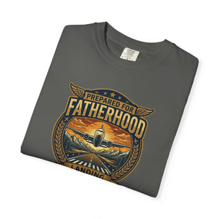 Prepared for Fatherhood Landing Shirt, New Dad Pilot Tee, Pregnancy Reveal Gift for Expecting Dad Est 2026