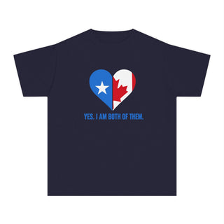 Yes I Am Both of Them Youth Shirt, Somali Canadian Pride Kids Heritage Tee