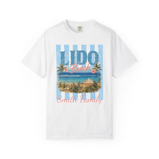 Vintage Beach Shirt Retro Coastal Design Garment Dyed Tee Palm Tree Graphic Pattern Faded Seaside Print Comfortable Cotton Fabric Relaxed Fit Summer Wear Casual Vacation Style Beachfront Fashion Essential Soft Heavyweight Knit Everyday