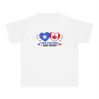 Somalia Canada Heart Youth T-Shirt | Multicultural Family Pride Shirt