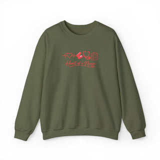 Heart of a Nurse Sweatshirt, Nurse Life Crewneck, RN Gift for Healthcare Workers