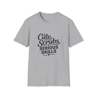 Cute Scrubs Serious Skills Shirt, Funny Nurse Tee, Healthcare Worker Gift