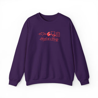 Heart of a Nurse Sweatshirt, Nurse Life Crewneck, RN Gift for Healthcare Workers