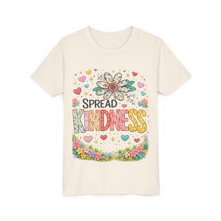 Spread Kindness Girls T-Shirt – Cute Floral Positive Kids Tee