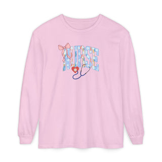 Floral Nurse Long Sleeve Shirt Girly Healthcare RN LPN NICU School Nurse Gift Tee Nurse Appreciation Gift New Nurse Gift