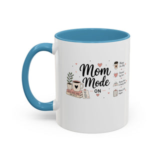 Mom Mode Accent Coffee Mug (11, 15oz) – Running on Coffee & Love