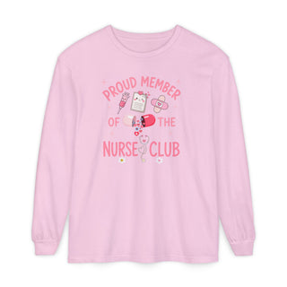 Proud Member of the Nurse Club Long Sleeve Shirt Cardiac Nurse Healthcare RN LPN NICU School Nurse New Nurse Birthday Gift Tee
