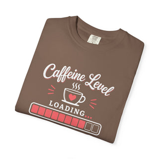 Caffeine Level Loading Shirt, Funny Coffee Lovers Tee, Retro Coffee Shirt