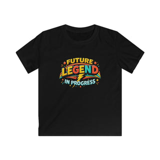 Future Legend in Progress Boys Shirt Cool Retro Lightning Tee