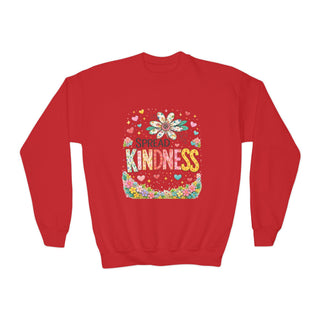 Spread Kindness Floral Youth Crewneck Sweatshirt Cute Positive Girls Gift