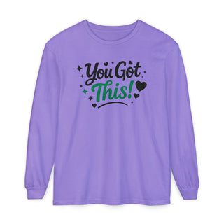 You Got This Long Sleeve Shirt – Motivational Quote Tee, Positive Affirmation Shirt, Trendy Typography Top