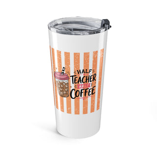 Teacher Half Coffee Shirt, Teacher Coffee Lover Tee, Funny Teacher Shirt, Iced Coffee Teacher Gift, Back to School Teacher Apparel