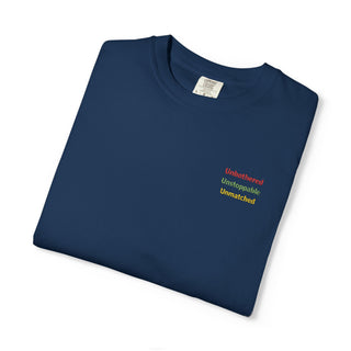 Unbothered Unstoppable Unmatched Embroidered Minimalist Tee