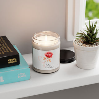 Let Your Heart Bloom Soy Candle, Calming Spa Scented Gift for Home Decor