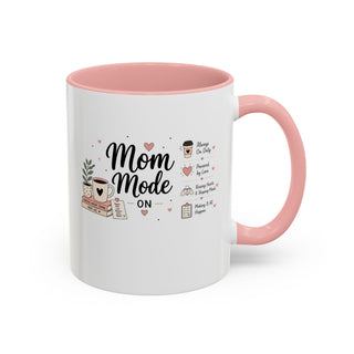 Mom Mode Accent Coffee Mug (11, 15oz) – Running on Coffee & Love