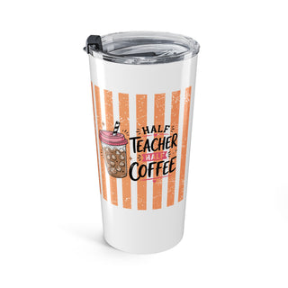 Teacher Half Coffee Shirt, Teacher Coffee Lover Tee, Funny Teacher Shirt, Iced Coffee Teacher Gift, Back to School Teacher Apparel