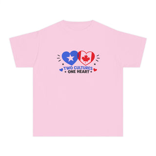 Somalia Canada Heart Youth T-Shirt | Multicultural Family Pride Shirt