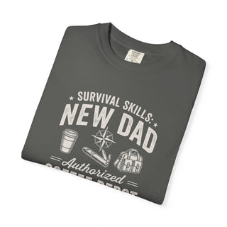 New Dad Survival Skills Tee | Authorized Coffee Depot Shirt (Est. 2026)